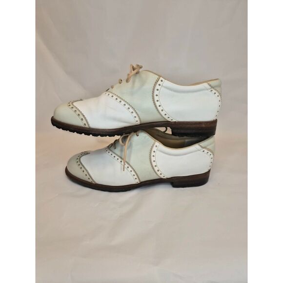 Womens 9 Vintage Walter Genuin Handmade Italian Leather Golf Shoes Brogue - Picture 9 of 9